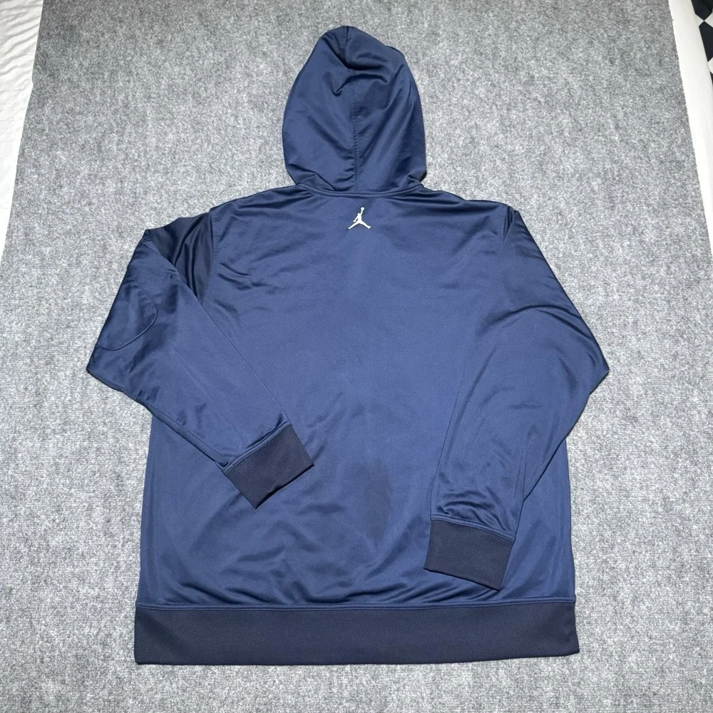 Jordan Jumpman Full Zip Hoodie Track Jacket Men XL Navy w/ White Accents Logo